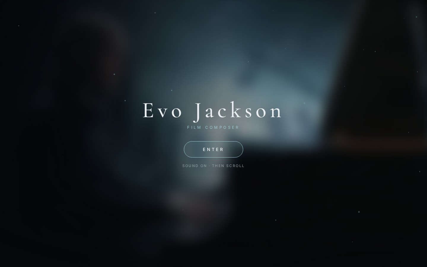 evojackson.com, personal portfolio, cinematic dark editorial