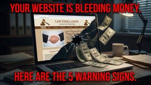 Law firm website showing high bounce rate and lost cases - data visualization