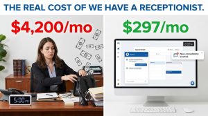 Cost comparison: $4,200/month receptionist vs AI receptionist pricing