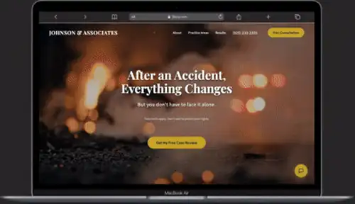 Scroll-triggered law firm website design by 2bizy