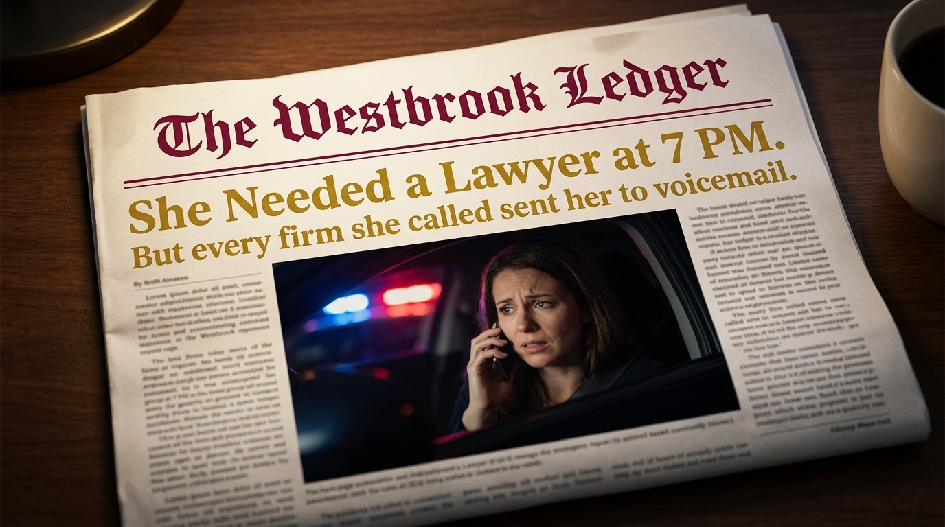 Newspaper headline about law firm voicemail costing a 45000 dollar case - 2bizy research