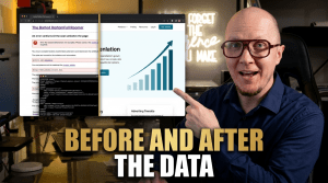 AI website redesign - Before and after law firm website fix with data